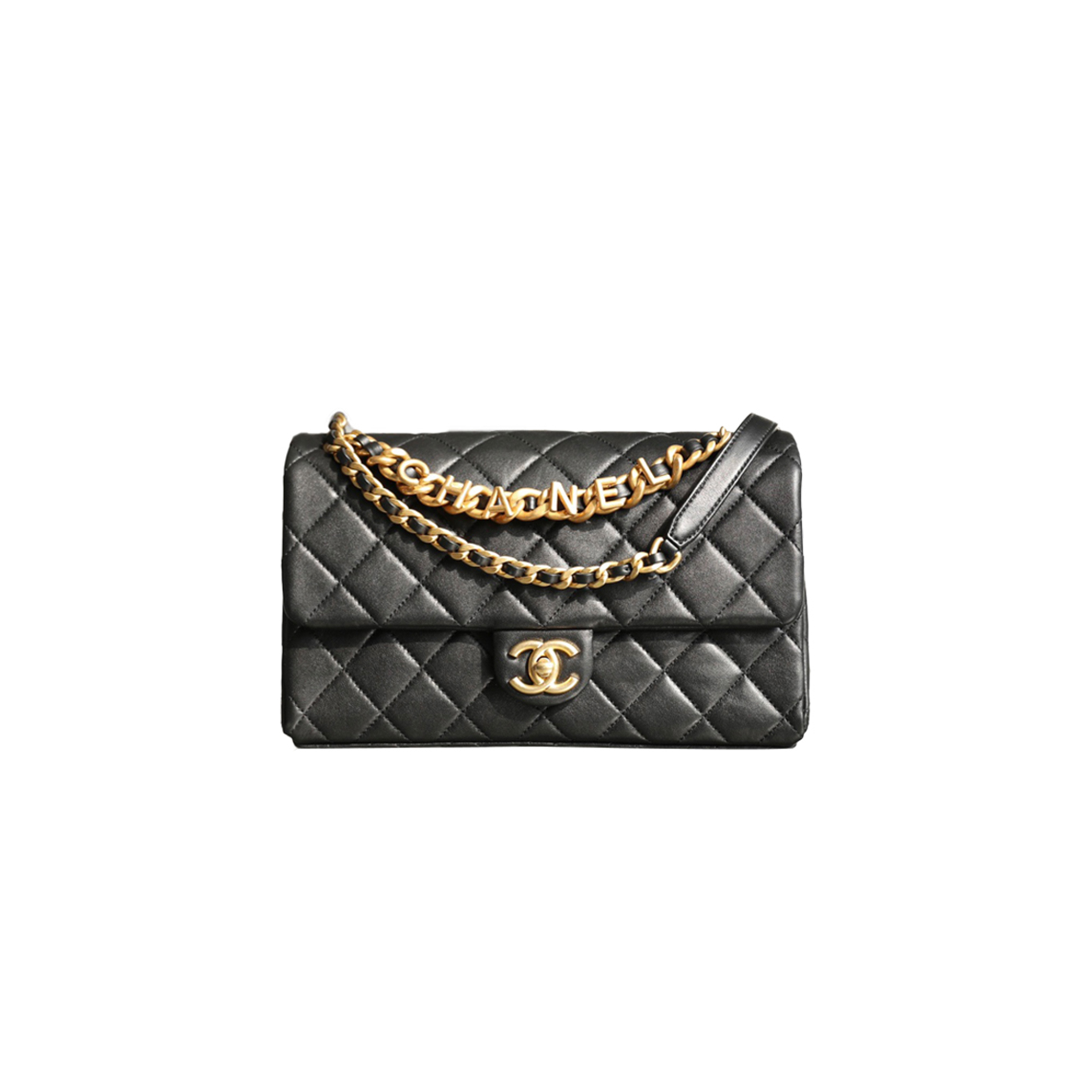 CHANEL MASTER LETTERING CHAIN FLAP BAG (26*15*7cm) 